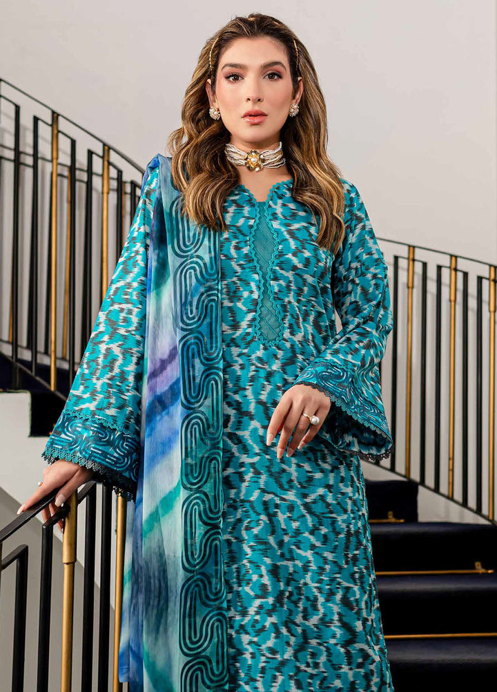 Signature Prints By Nureh Printed Lawn Suits Unstitched 3 Piece NU24SP SP-92 - Summer Collection