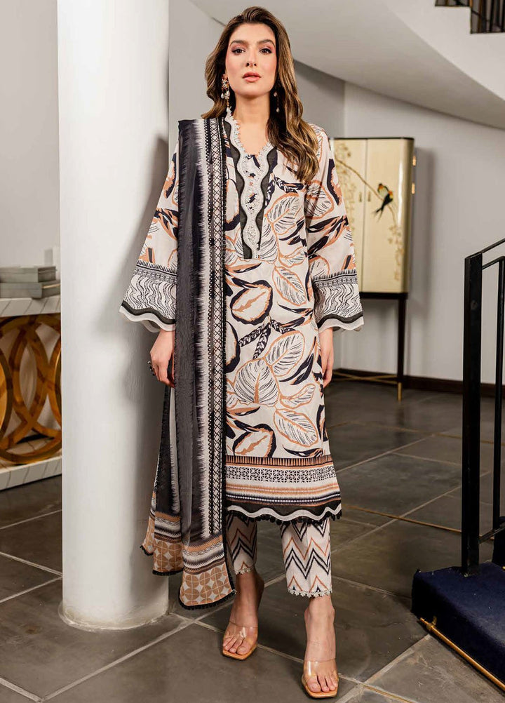 Signature Prints By Nureh Printed Lawn Suits Unstitched 3 Piece NU24SP SP-93 - Summer Collection