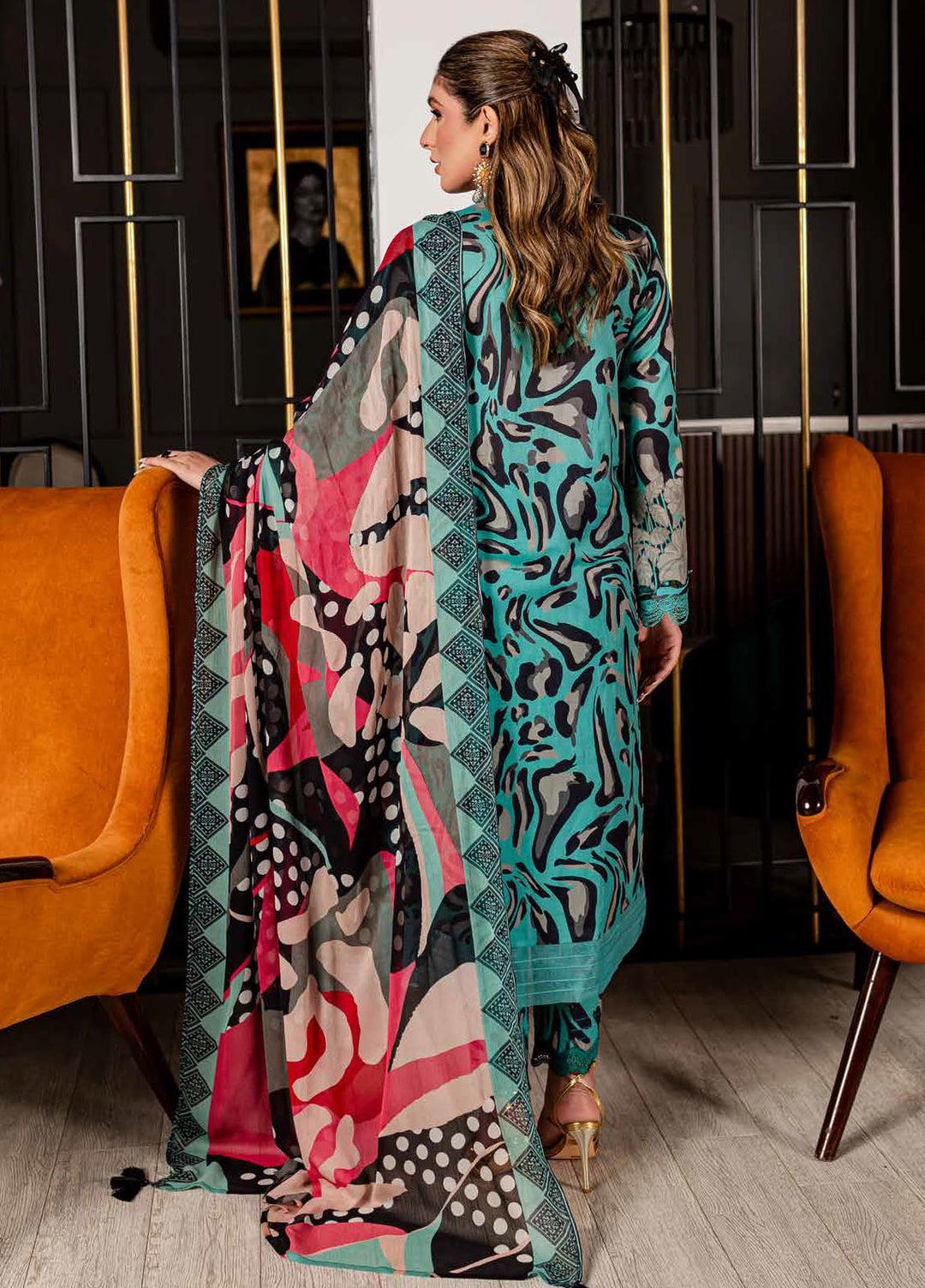 Signature Prints By Nureh Printed Lawn Suits Unstitched 3 Piece NU24SP SP-95 - Summer Collection