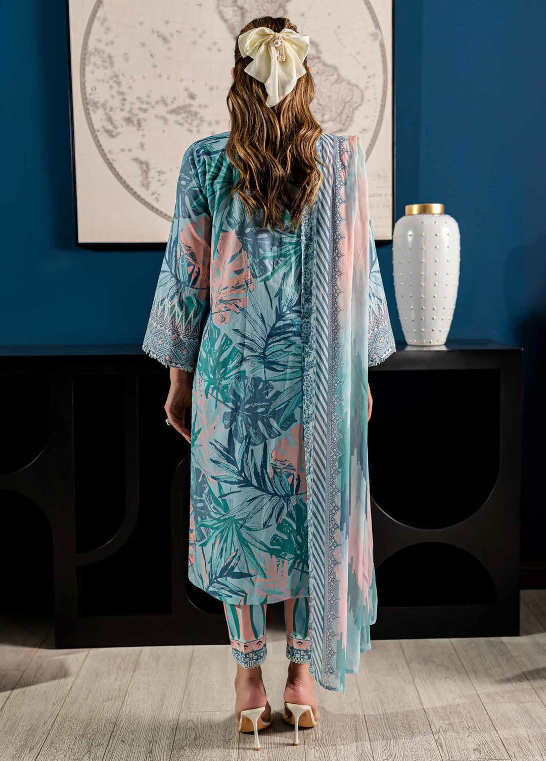 Signature Prints By Nureh Printed Lawn Suits Unstitched 3 Piece NU24SP SP-96 - Summer Collection