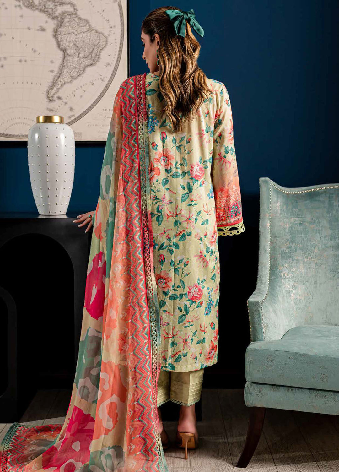Signature Prints By Nureh Printed Lawn Suits Unstitched 3 Piece NU24SP SP-97 - Summer Collection