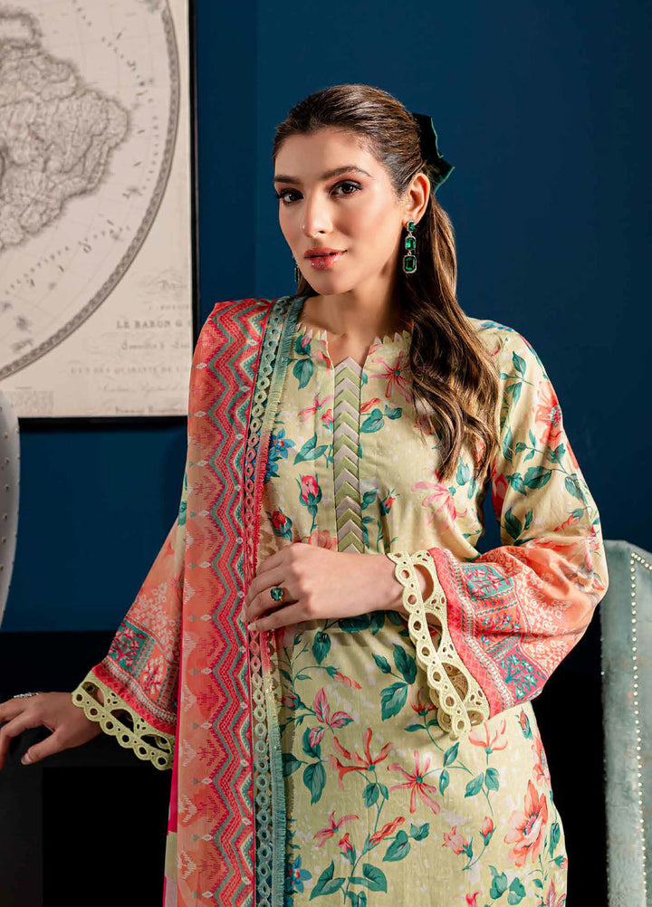 Signature Prints By Nureh Printed Lawn Suits Unstitched 3 Piece NU24SP SP-97 - Summer Collection