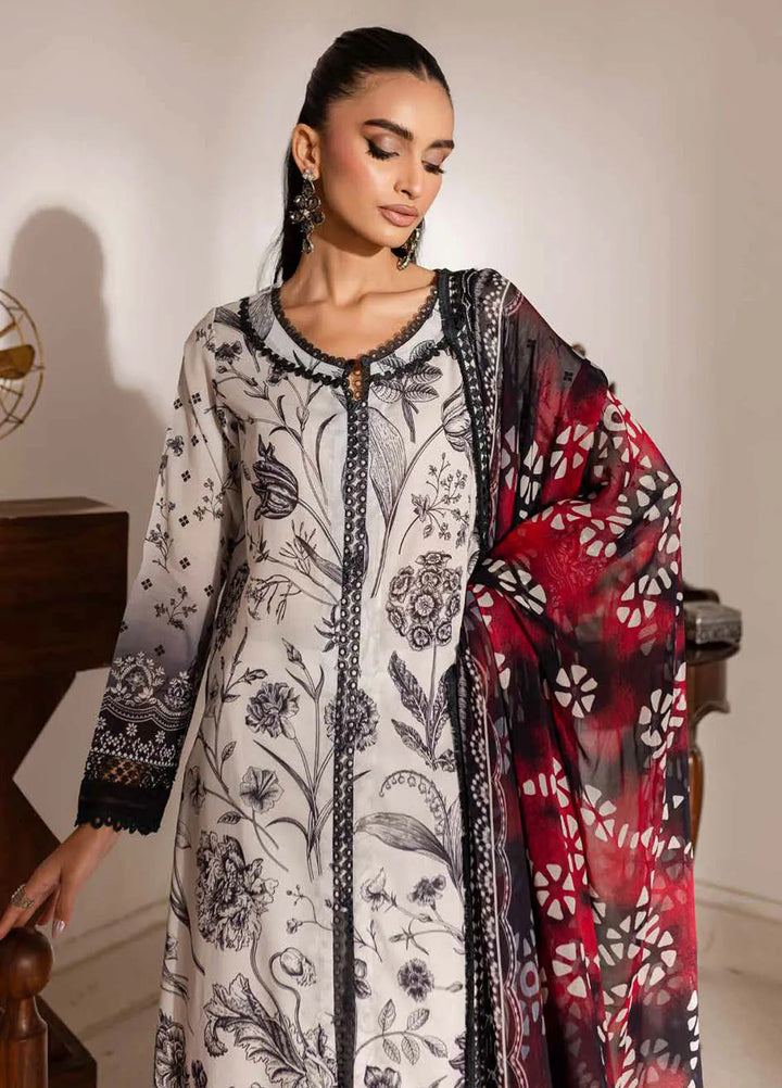 Signature Prints by Nureh Printed Lawn Suits Unstitched 3 Piece NU25PN SP-144 - Summer Collection