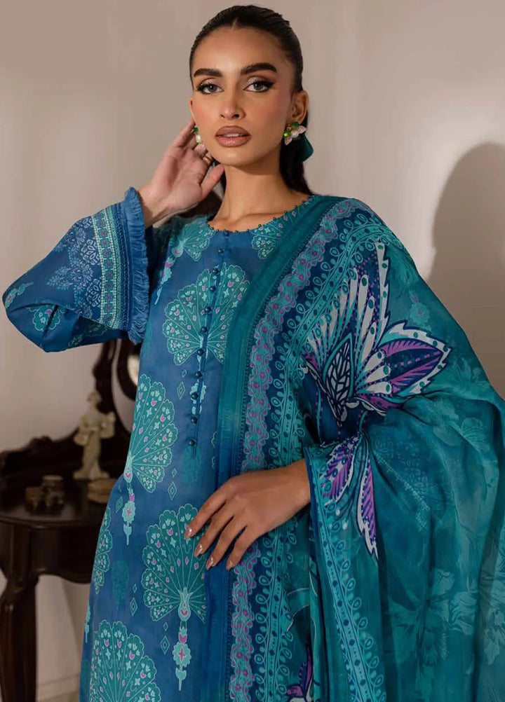 Signature Prints by Nureh Printed Lawn Suits Unstitched 3 Piece NU25PN SP-145 - Summer Collection