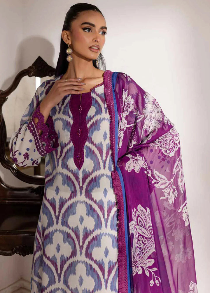 Signature Prints by Nureh Printed Lawn Suits Unstitched 3 Piece NU25PN SP-147 - Summer Collection