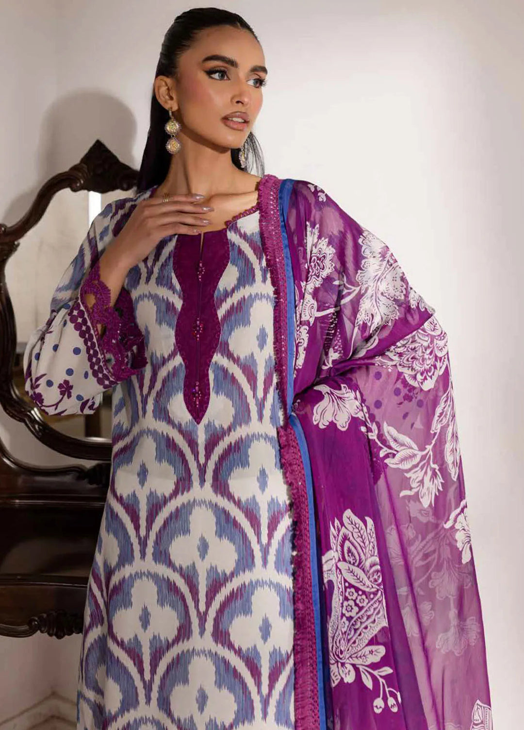Signature Prints by Nureh Printed Lawn Suits Unstitched 3 Piece NU25PN SP-147 - Summer Collection