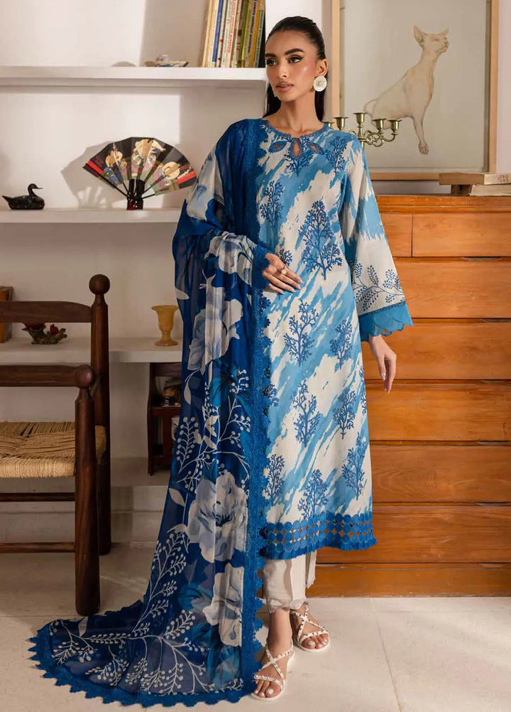 Signature Prints by Nureh Printed Lawn Suits Unstitched 3 Piece NU25PN SP-148 - Summer Collection