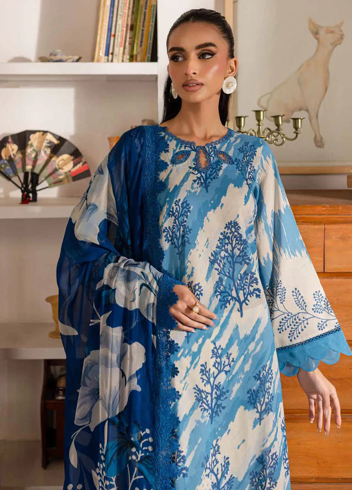 Signature Prints by Nureh Printed Lawn Suits Unstitched 3 Piece NU25PN SP-148 - Summer Collection