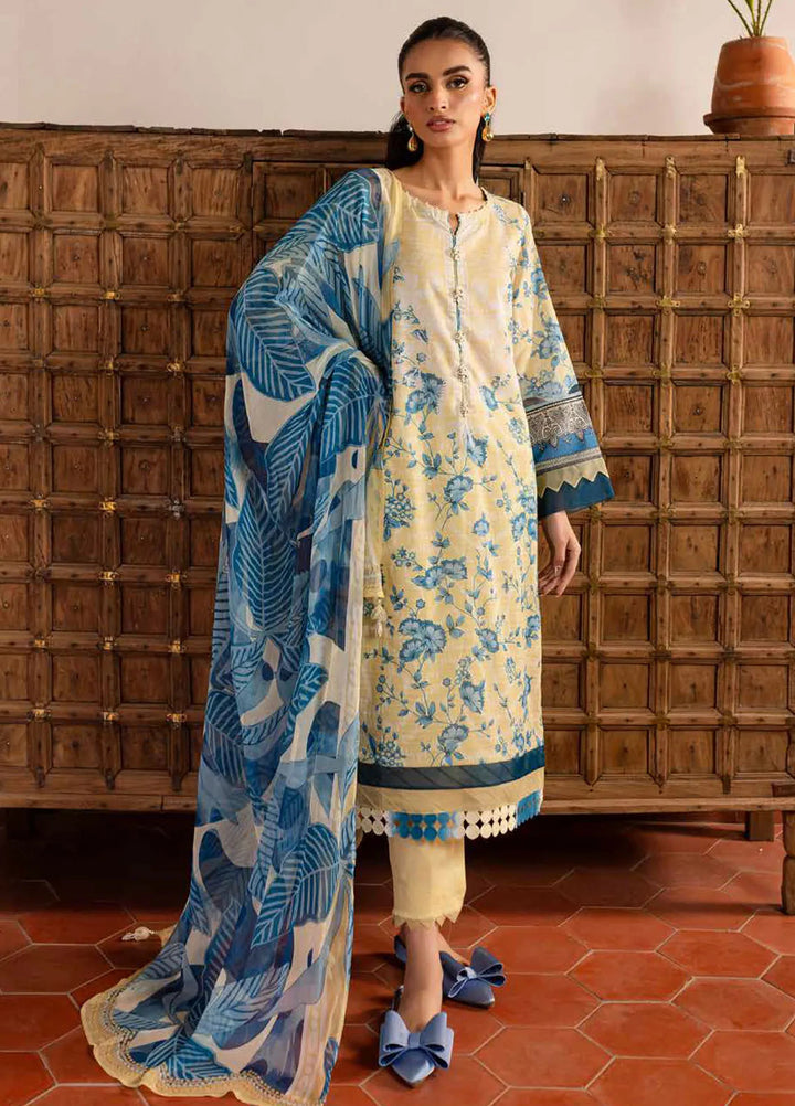 Signature Prints by Nureh Printed Lawn Suits Unstitched 3 Piece NU25SP SP-136 - Summer Collection