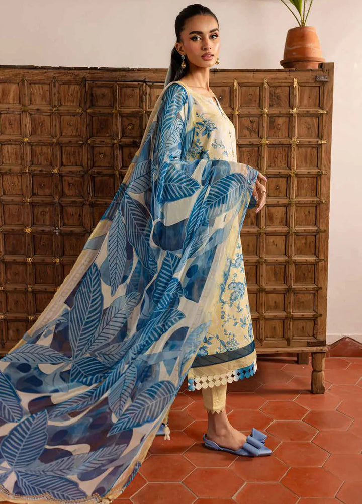 Signature Prints by Nureh Printed Lawn Suits Unstitched 3 Piece NU25SP SP-136 - Summer Collection