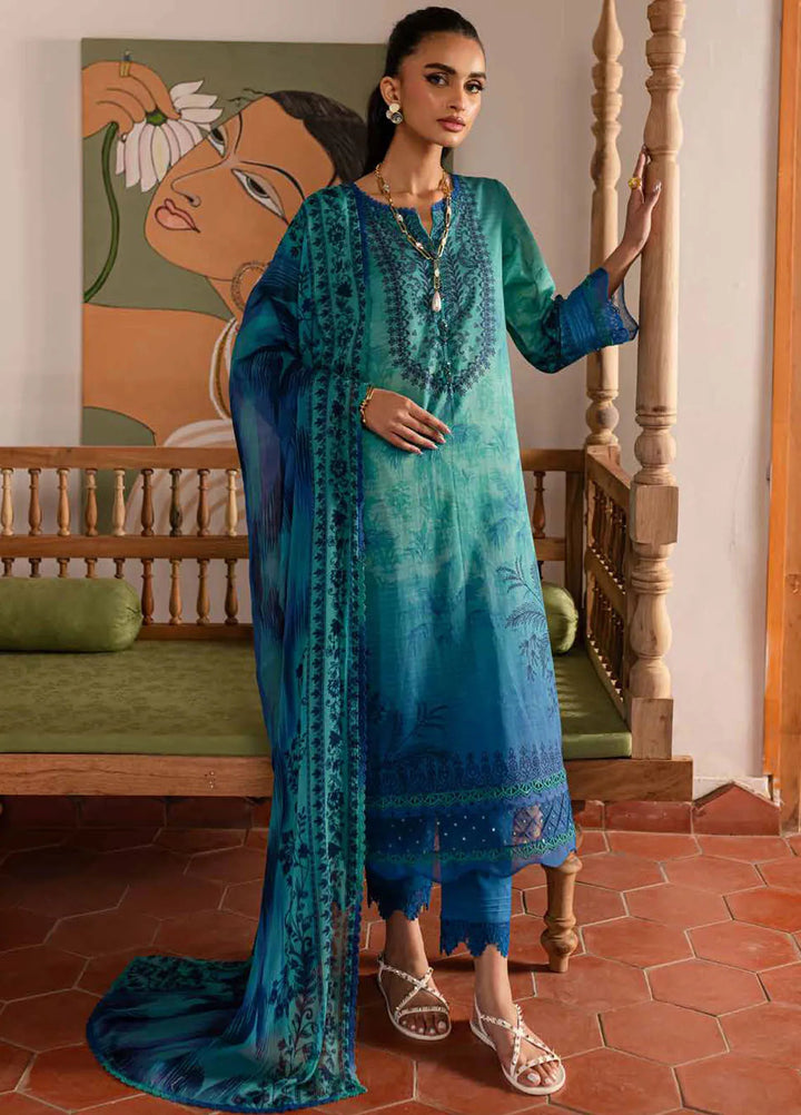 Signature Prints by Nureh Printed Lawn Suits Unstitched 3 Piece NU25SP SP-138 - Summer Collection