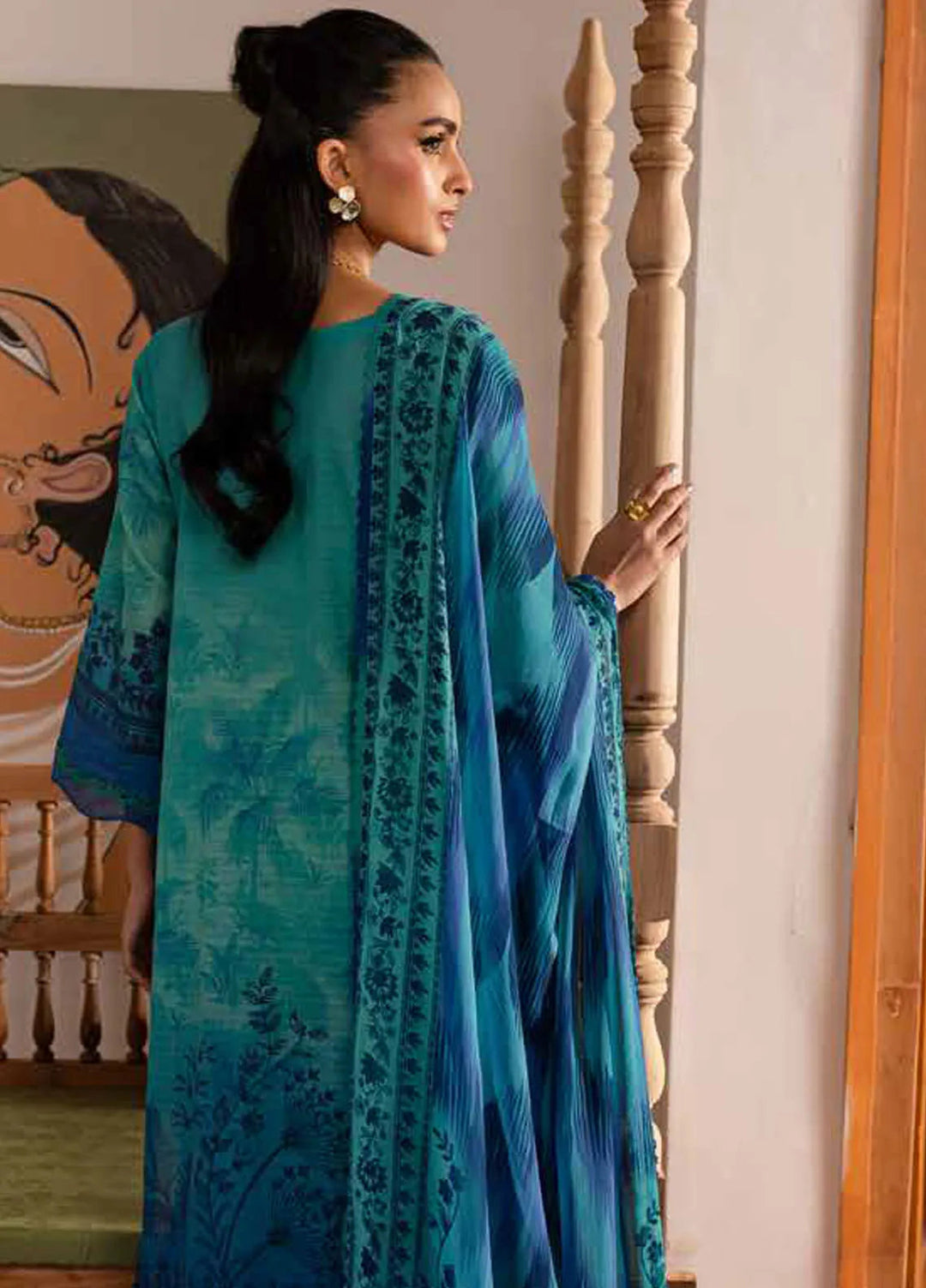 Signature Prints by Nureh Printed Lawn Suits Unstitched 3 Piece NU25SP SP-138 - Summer Collection