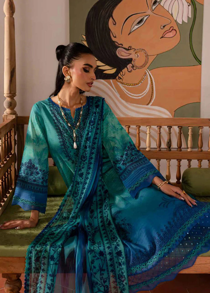 Signature Prints by Nureh Printed Lawn Suits Unstitched 3 Piece NU25SP SP-138 - Summer Collection