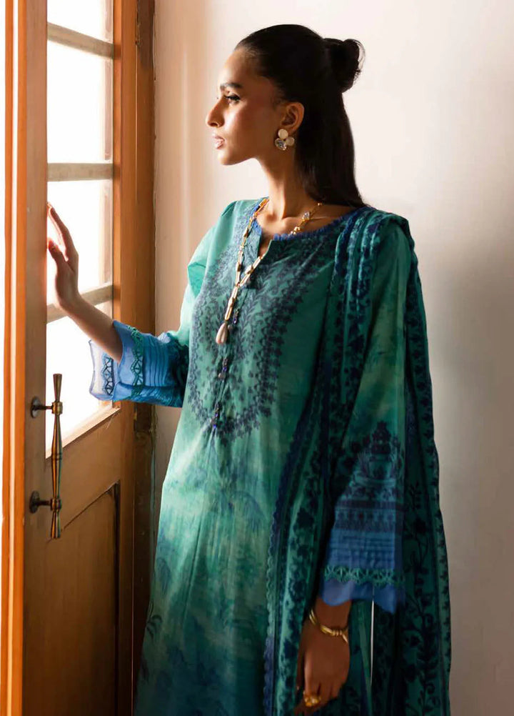 Signature Prints by Nureh Printed Lawn Suits Unstitched 3 Piece NU25SP SP-138 - Summer Collection