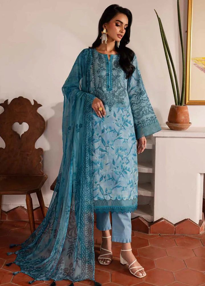 Signature Prints by Nureh Printed Lawn Suits Unstitched 3 Piece NU25SP SP-140 - Summer Collection