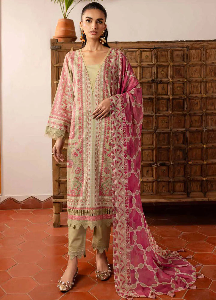 Signature Prints by Nureh Printed Lawn Suits Unstitched 3 Piece NU25SP SP-141 - Summer Collection