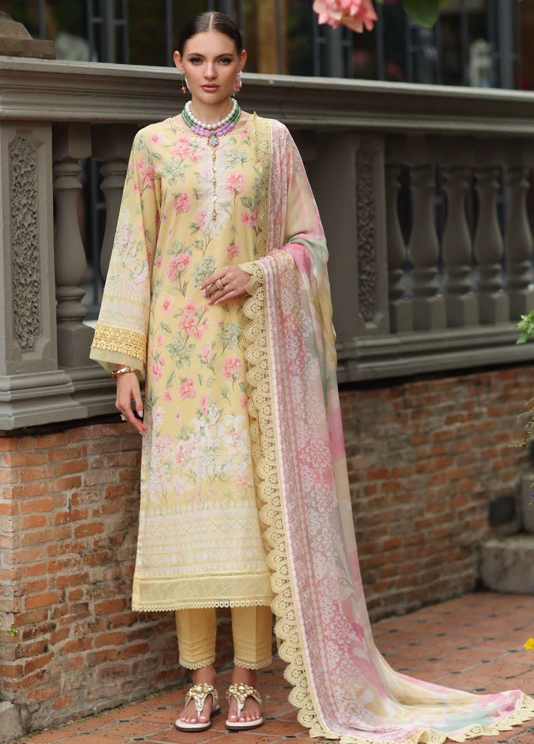Signature Prints by Nureh Printed Swiss Lawn Suits Unstitched 3 Piece NU25SL SP-151 - Summer Collection