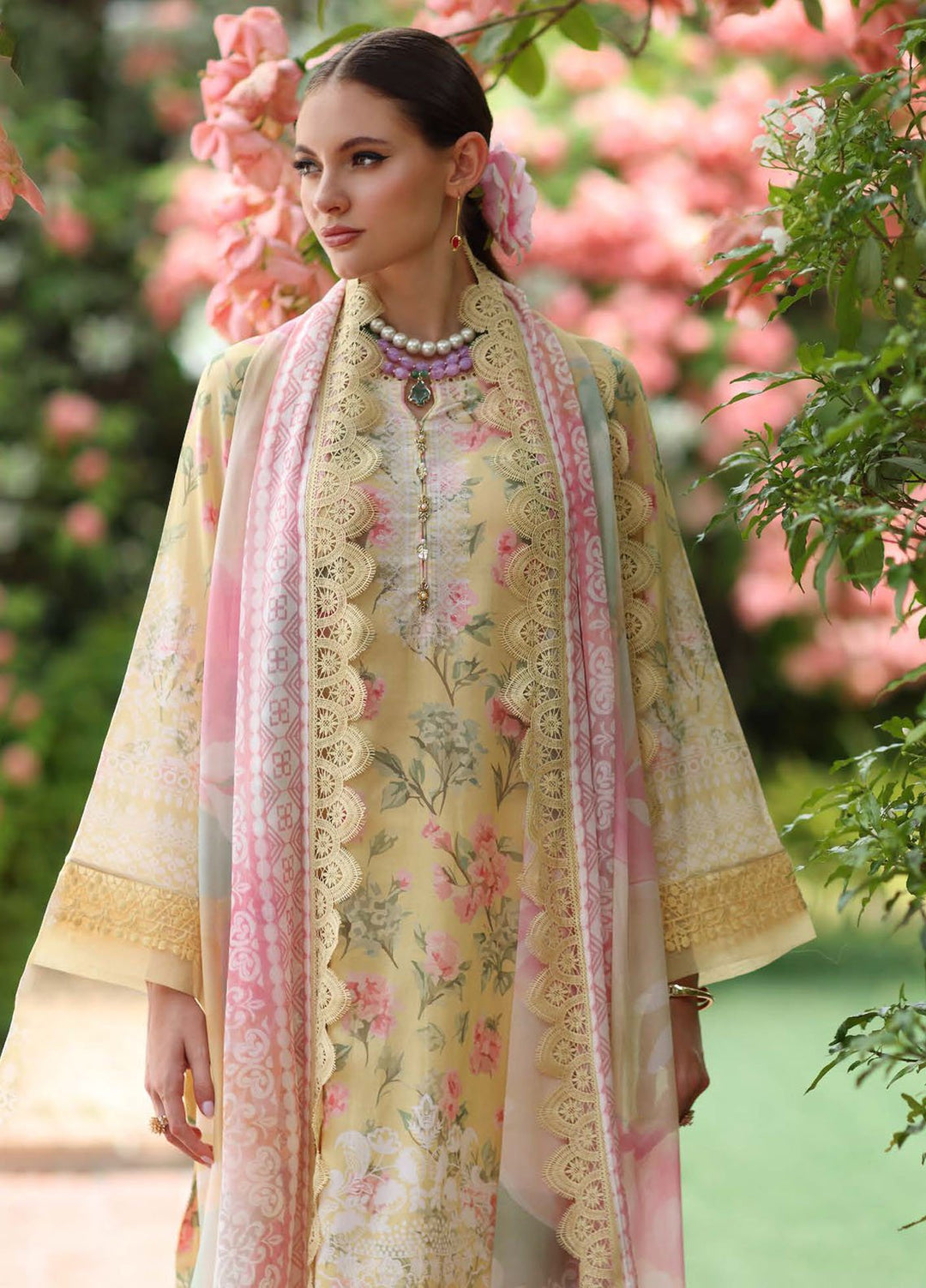 Signature Prints by Nureh Printed Swiss Lawn Suits Unstitched 3 Piece NU25SL SP-151 - Summer Collection