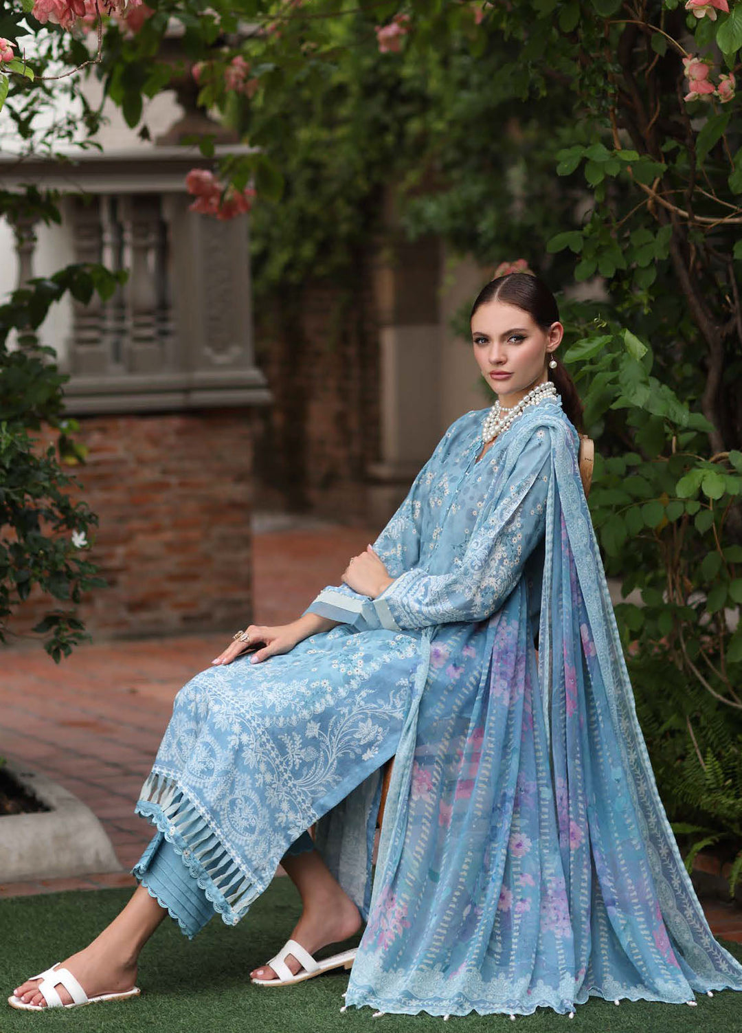 Signature Prints by Nureh Printed Swiss Lawn Suits Unstitched 3 Piece NU25SL SP-153 - Summer Collection