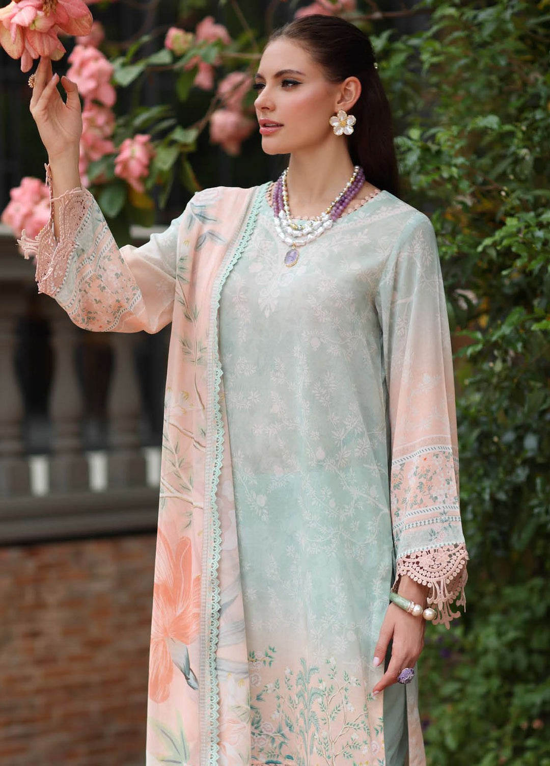 Signature Prints by Nureh Printed Swiss Lawn Suits Unstitched 3 Piece NU25SL SP-154 - Summer Collection