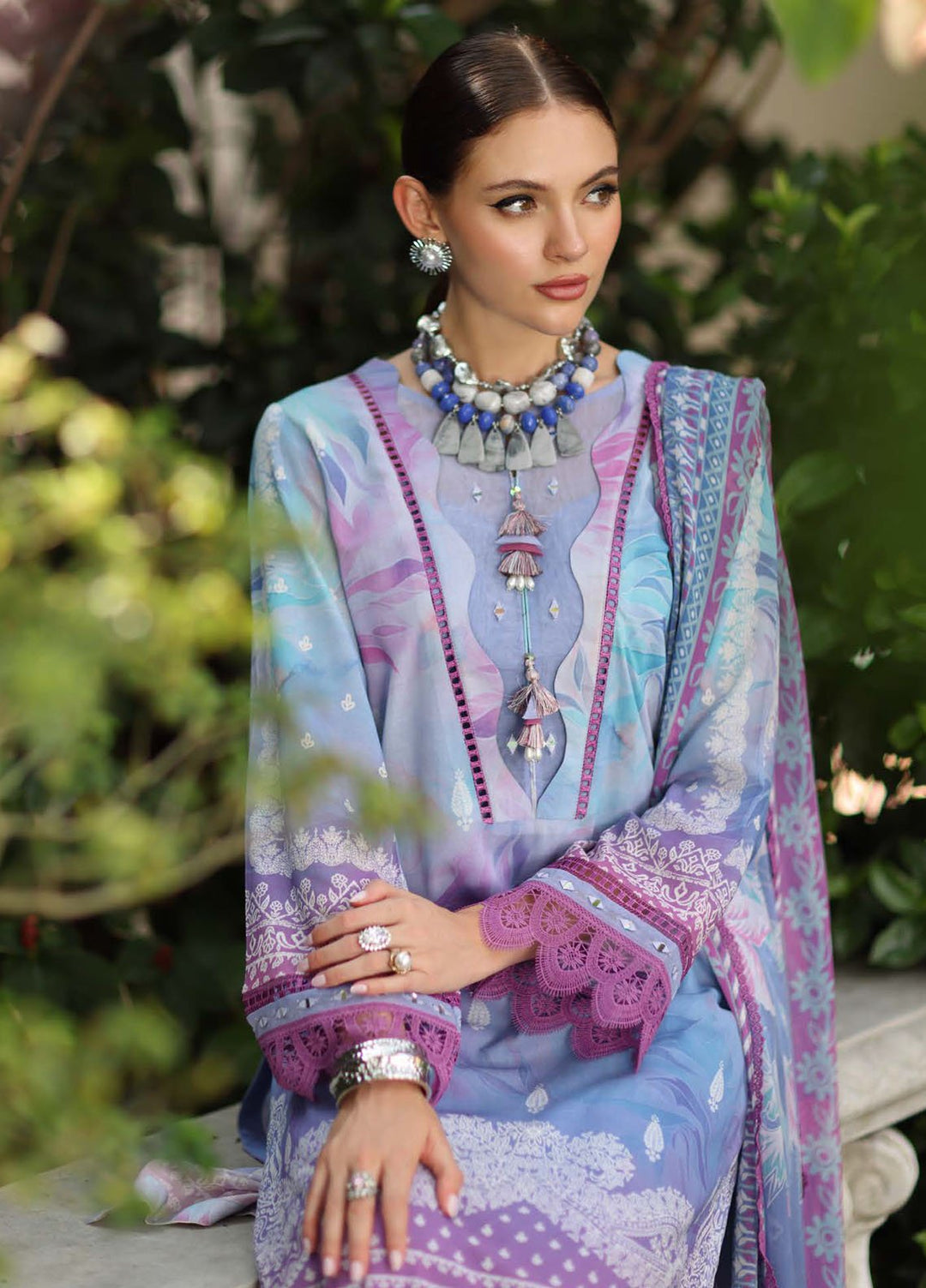 Signature Prints by Nureh Printed Swiss Lawn Suits Unstitched 3 Piece NU25SL SP-156 - Summer Collection