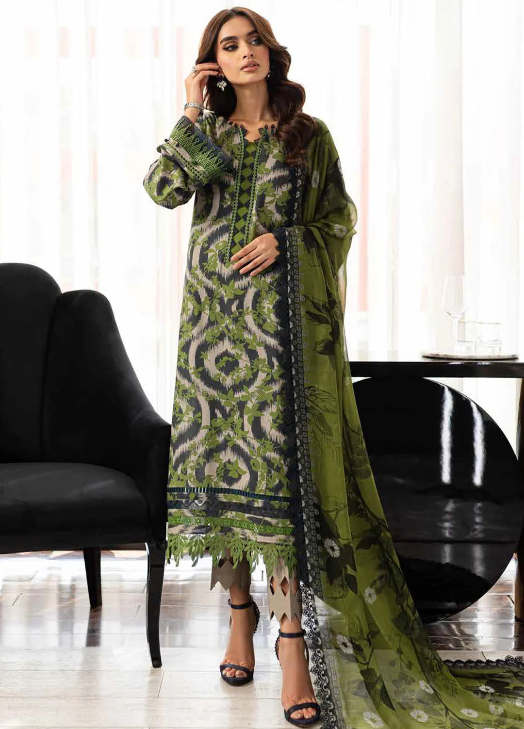 Signature Prints By Nureh Printed Viscose Suit Unstitched 3 Piece NU24SV SP-1 24 - Winter Collection