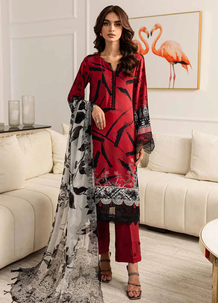 Signature Prints By Nureh Printed Viscose Suit Unstitched 3 Piece NU24SV SP-1 25 - Winter Collection