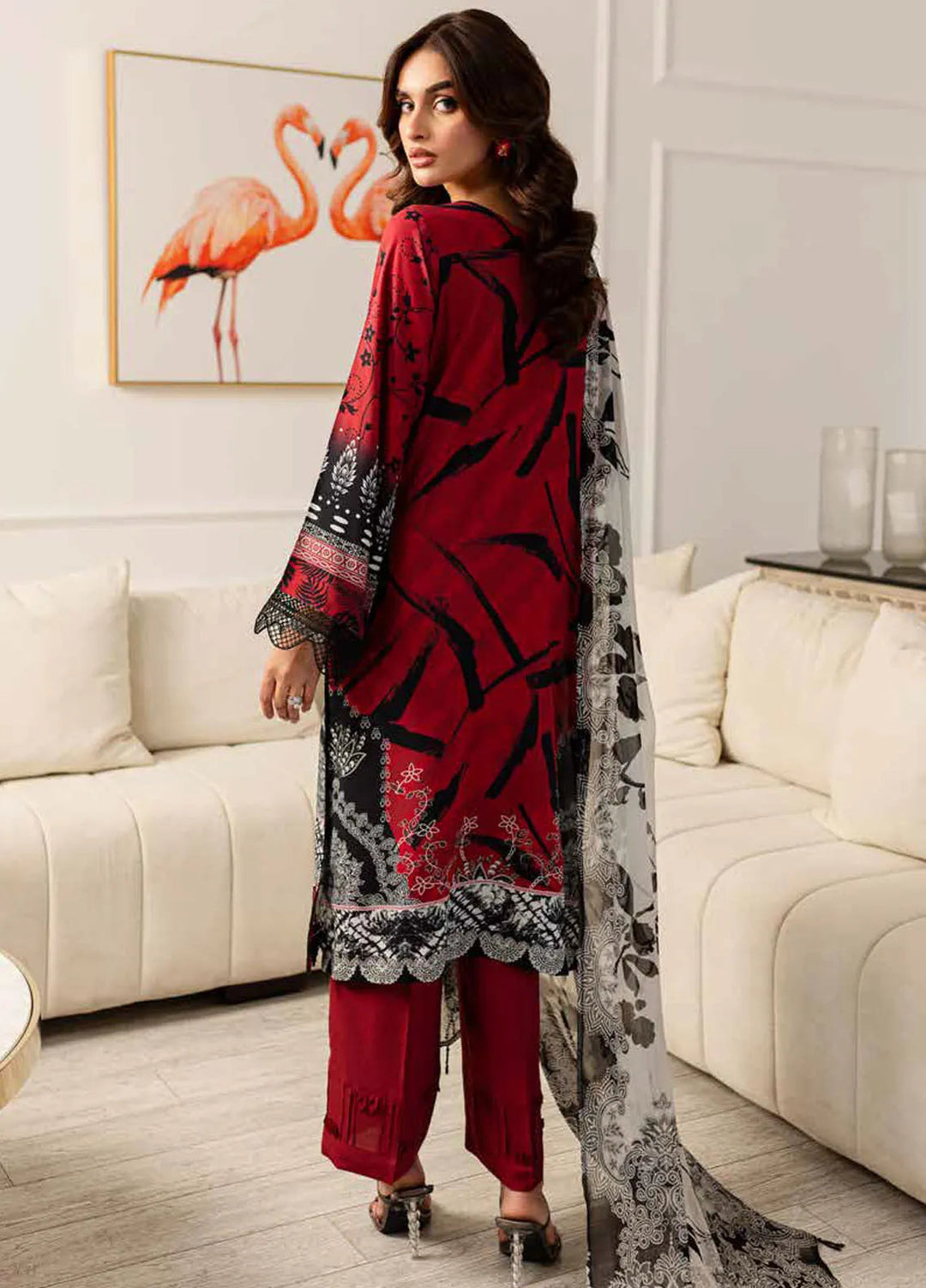 Signature Prints By Nureh Printed Viscose Suit Unstitched 3 Piece NU24SV SP-1 25 - Winter Collection