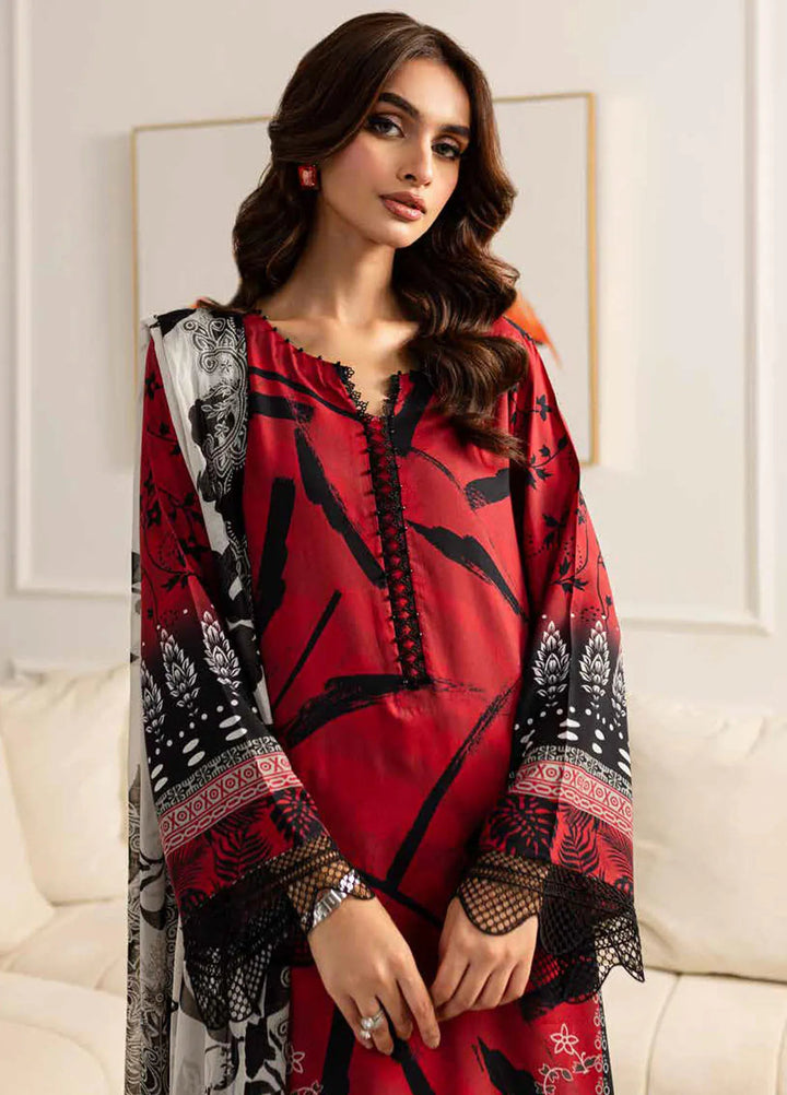 Signature Prints By Nureh Printed Viscose Suit Unstitched 3 Piece NU24SV SP-1 25 - Winter Collection