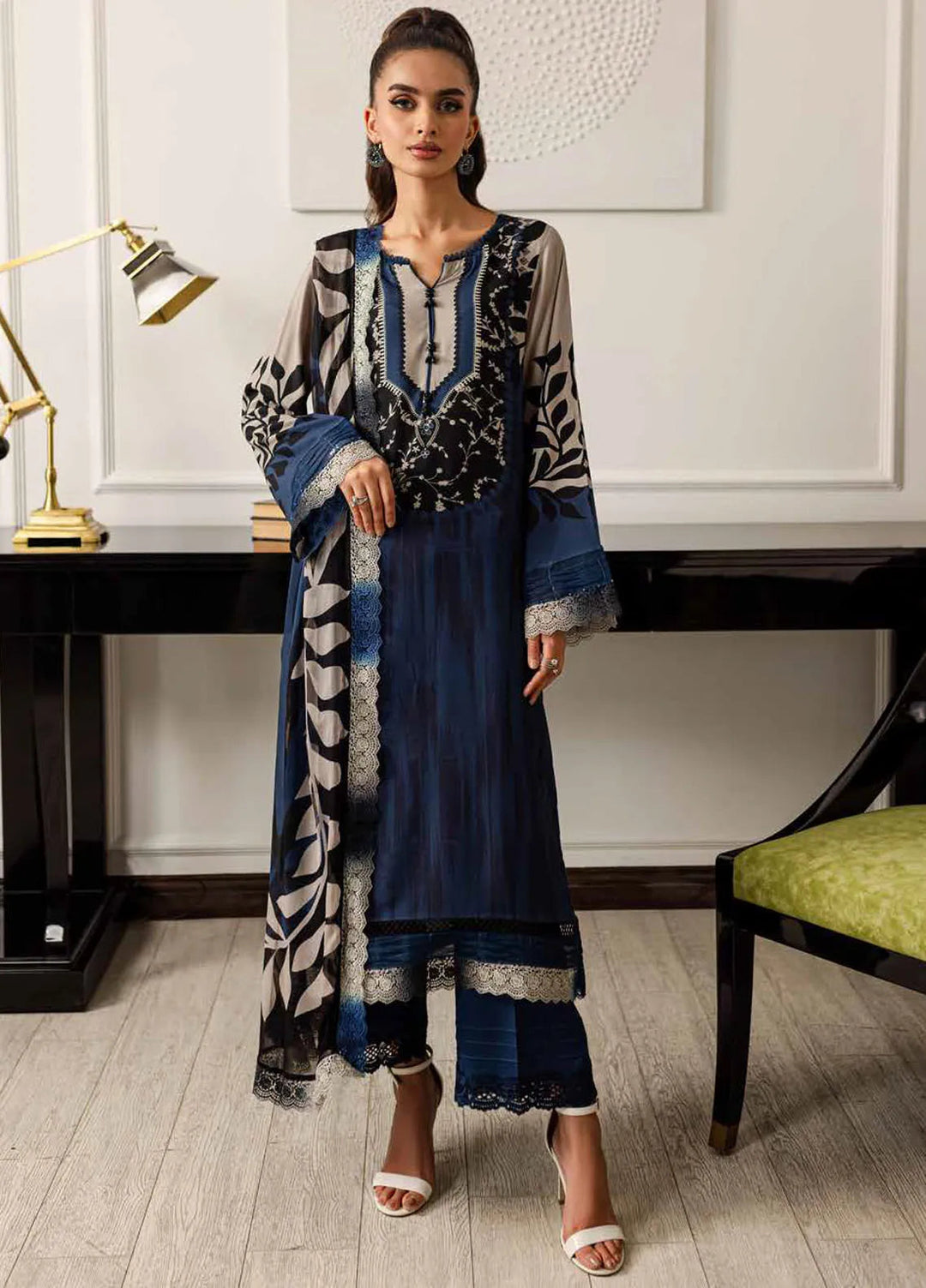 Signature Prints By Nureh Printed Viscose Suit Unstitched 3 Piece NU24SV SP-1 26 - Winter Collection