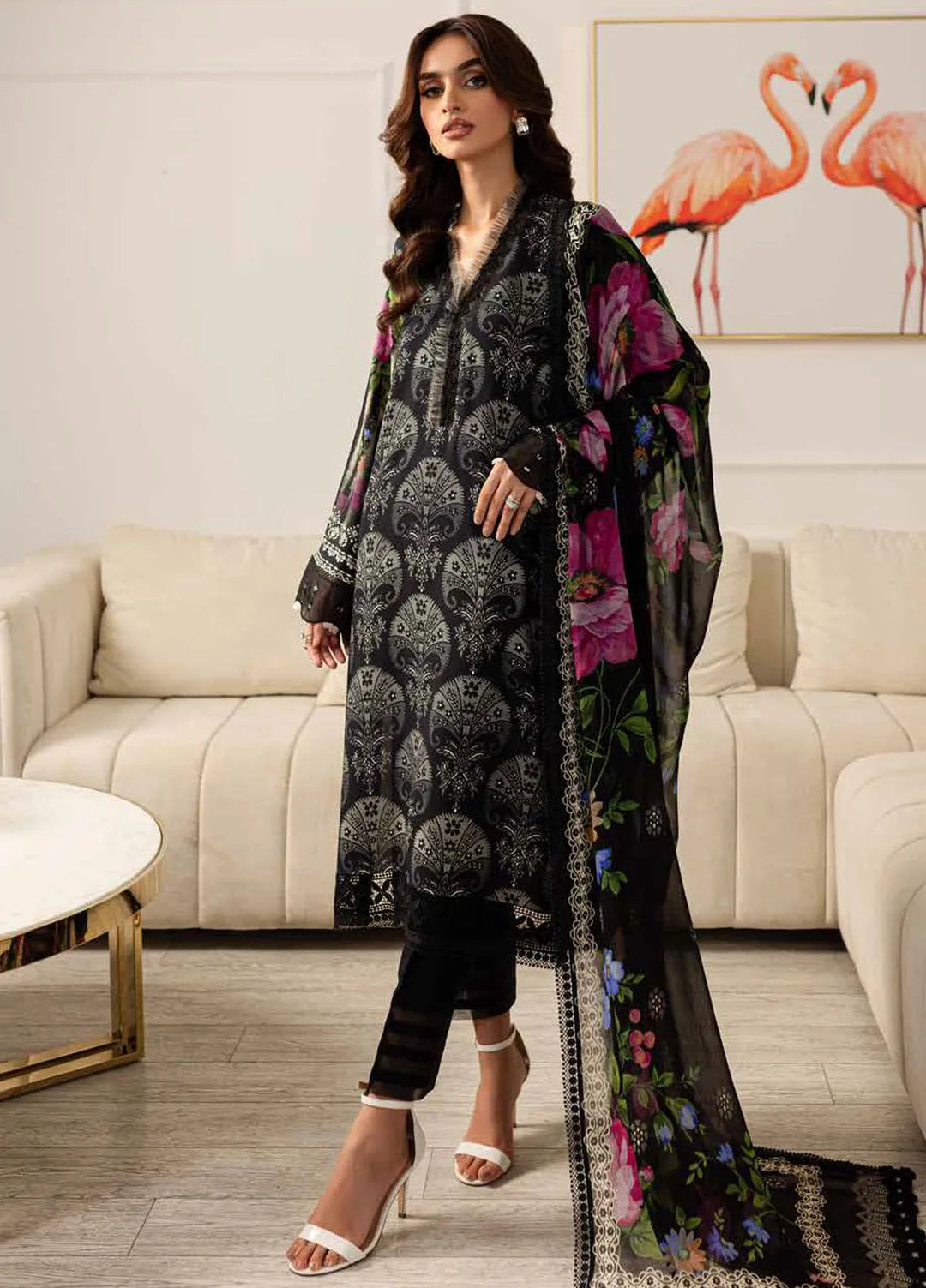 Signature Prints By Nureh Printed Viscose Suit Unstitched 3 Piece NU24SV SP-1 28 - Winter Collection