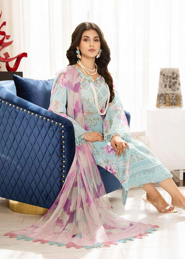 Signature Prints By Nureh Printed Lawn Suits Unstitched 3 Piece NU23L SP-43 - Summer Collection