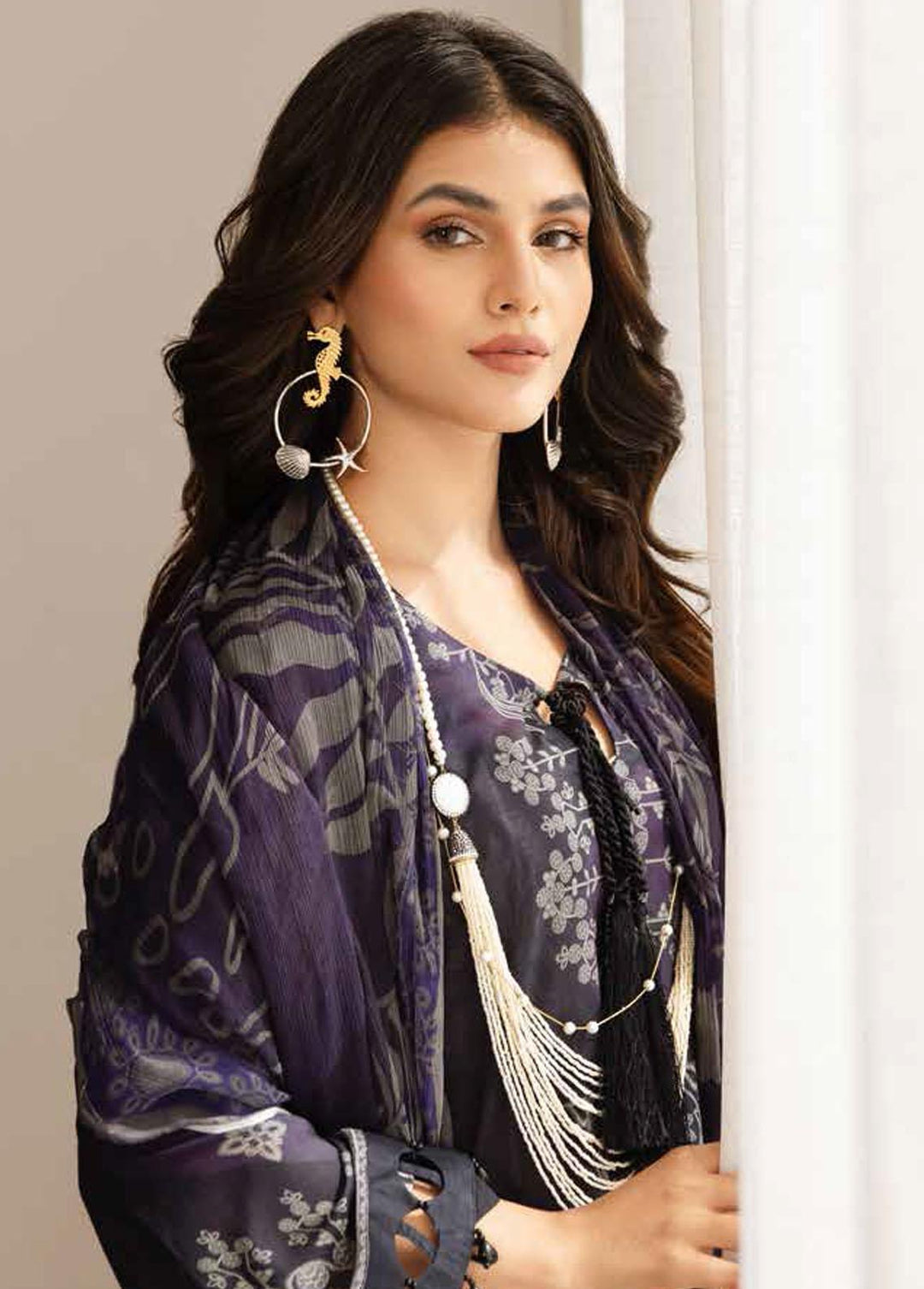 Signature Prints By Nureh Printed Lawn Suits Unstitched 3 Piece NU23L SP-44 - Summer Collection