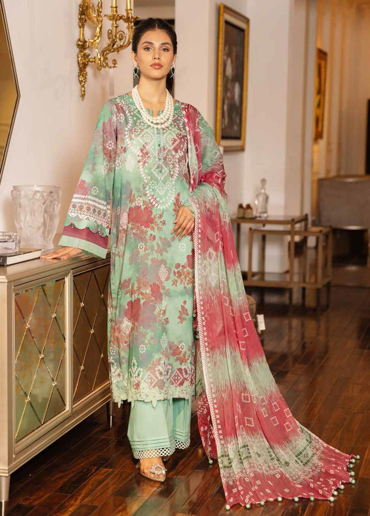 Signature Prints By Nureh Printed Lawn Suits Unstitched 3 Piece NU23L SP-45 - Summer Collection