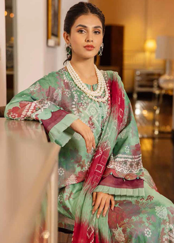 Signature Prints By Nureh Printed Lawn Suits Unstitched 3 Piece NU23L SP-45 - Summer Collection