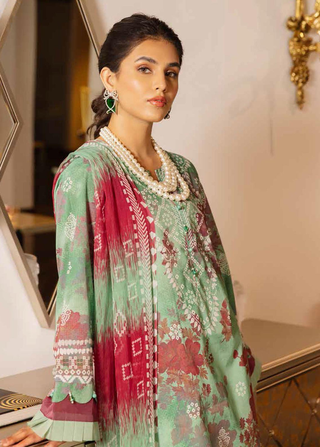 Signature Prints By Nureh Printed Lawn Suits Unstitched 3 Piece NU23L SP-45 - Summer Collection