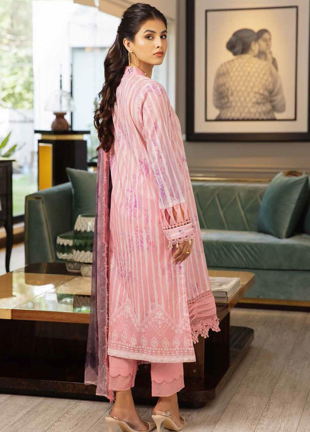 Signature Prints By Nureh Printed Lawn Suits Unstitched 3 Piece NU23L SP-46 - Summer Collection