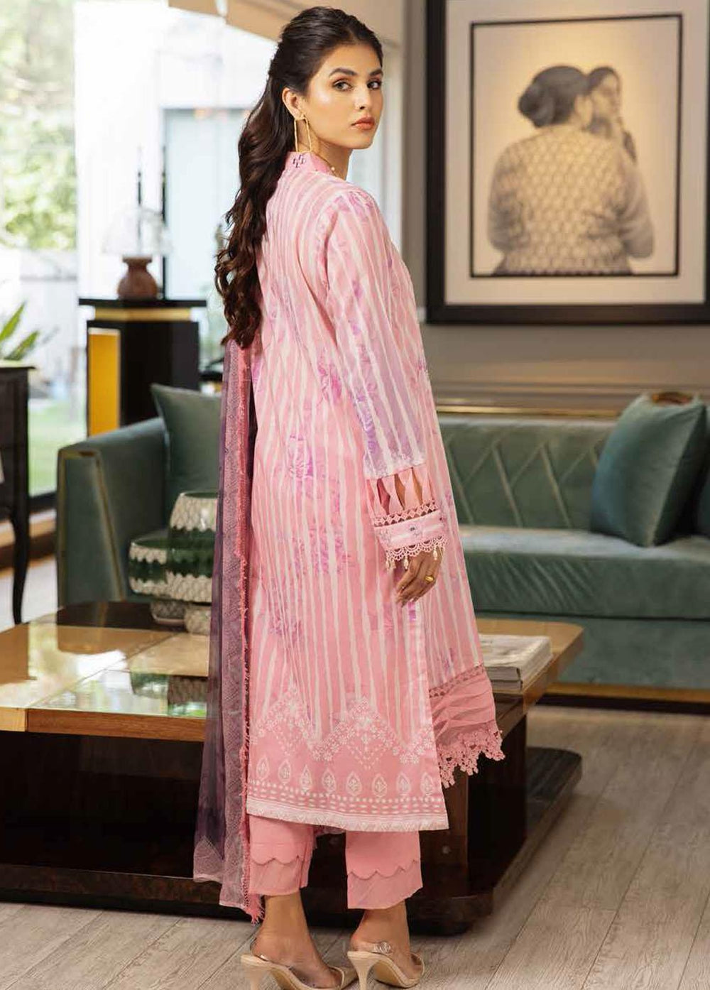 Signature Prints By Nureh Printed Lawn Suits Unstitched 3 Piece NU23L SP-46 - Summer Collection