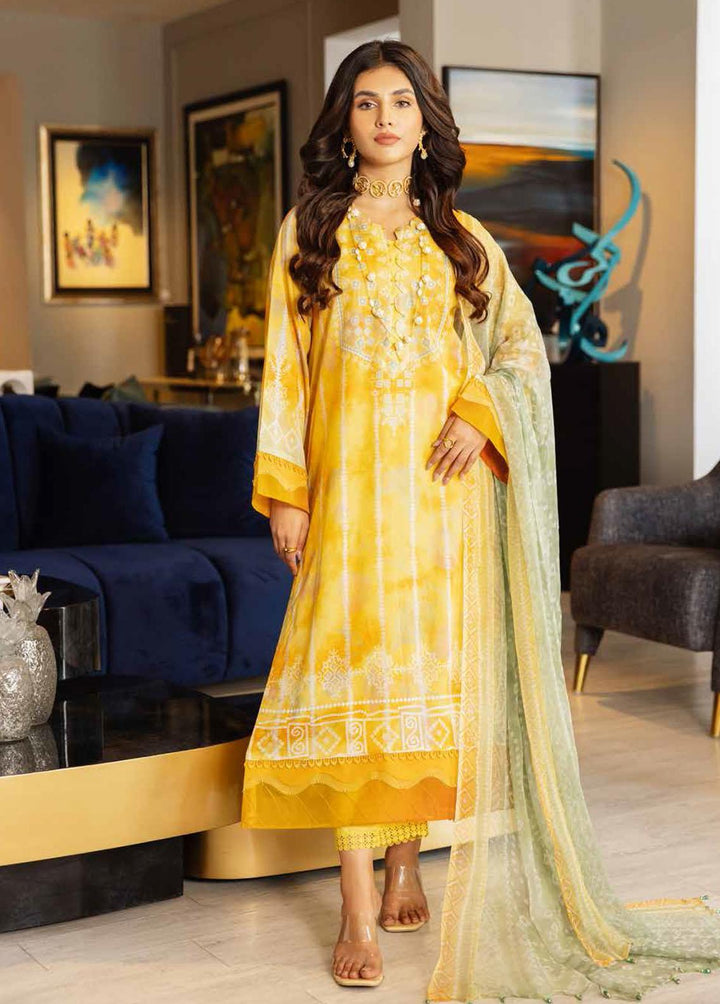 Signature Prints By Nureh Printed Lawn Suits Unstitched 3 Piece NU23L SP-47 - Summer Collection