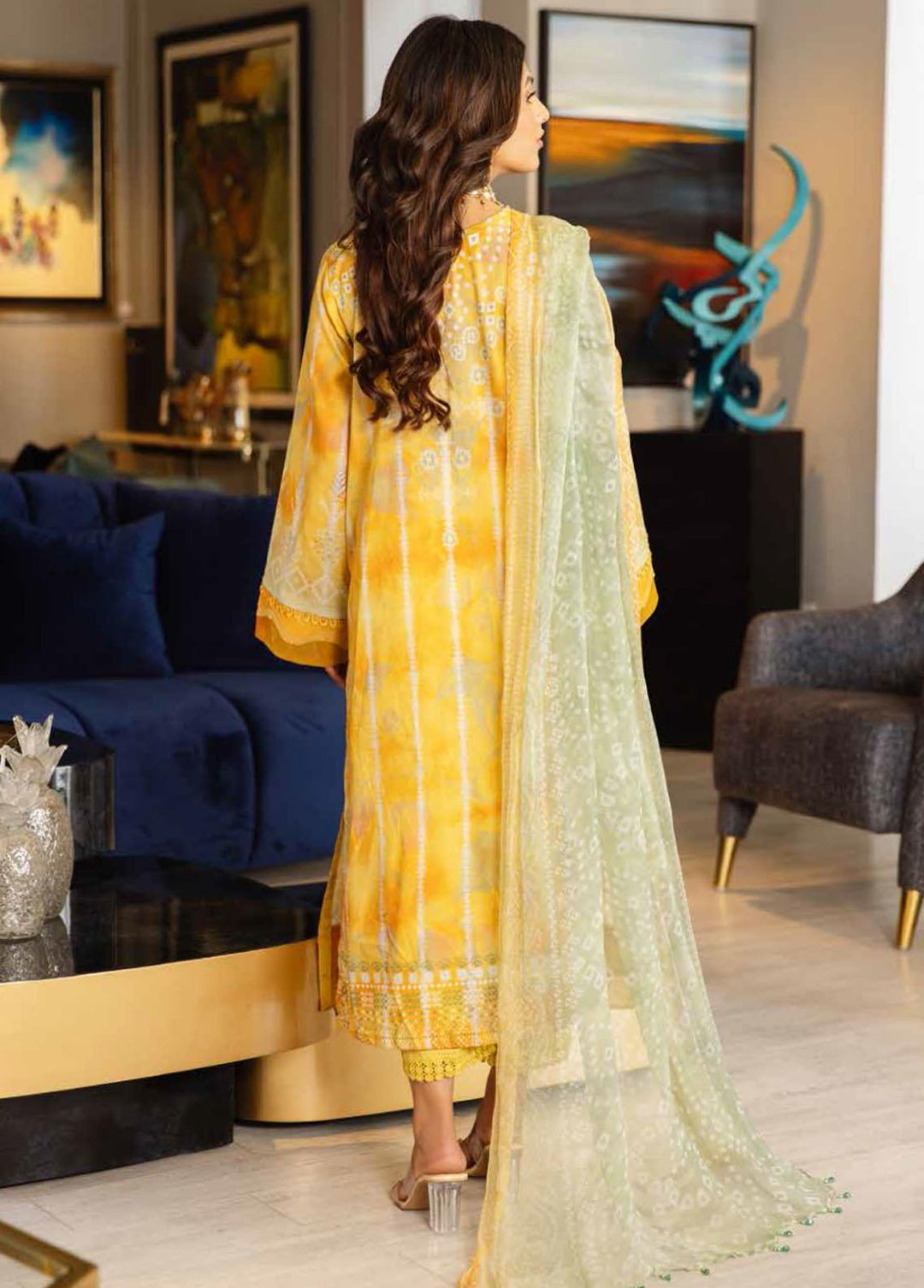 Signature Prints By Nureh Printed Lawn Suits Unstitched 3 Piece NU23L SP-47 - Summer Collection