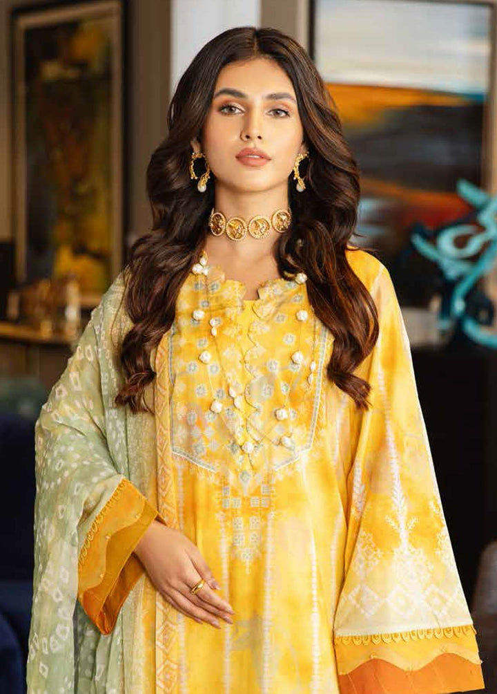 Signature Prints By Nureh Printed Lawn Suits Unstitched 3 Piece NU23L SP-47 - Summer Collection