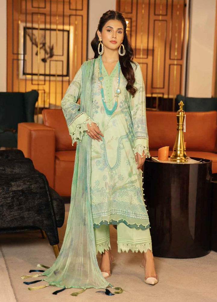 Signature Prints By Nureh Printed Lawn Suits Unstitched 3 Piece NU23L SP-48 - Summer Collection