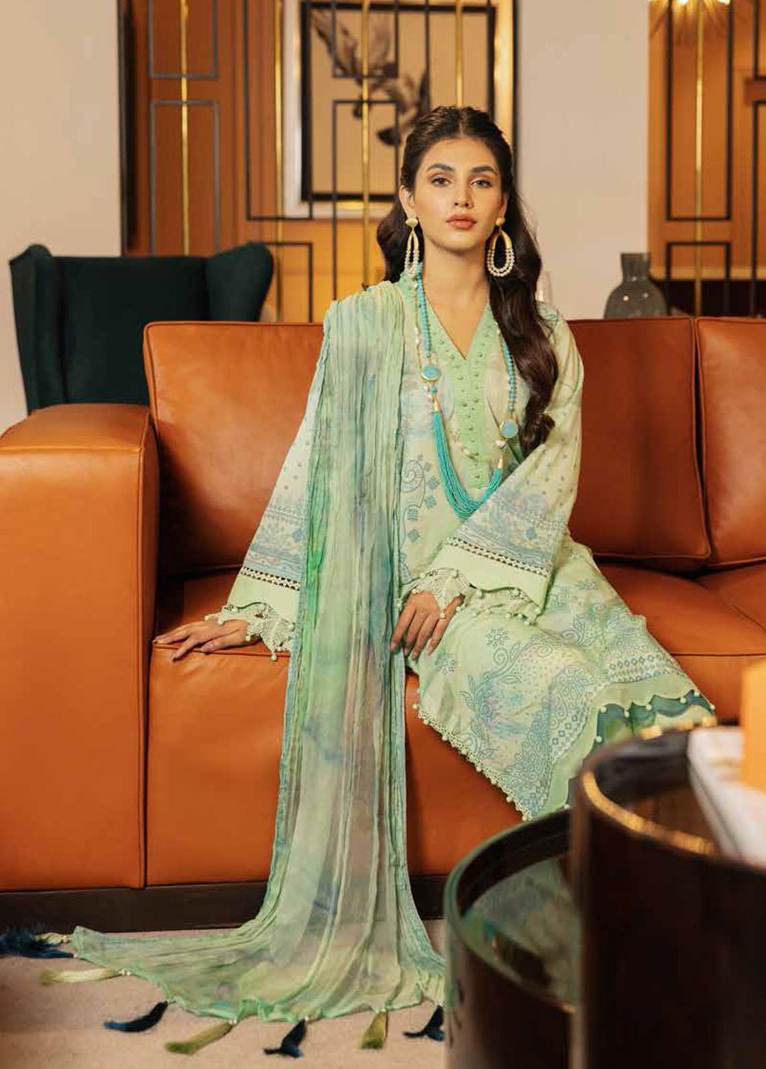 Signature Prints By Nureh Printed Lawn Suits Unstitched 3 Piece NU23L SP-48 - Summer Collection