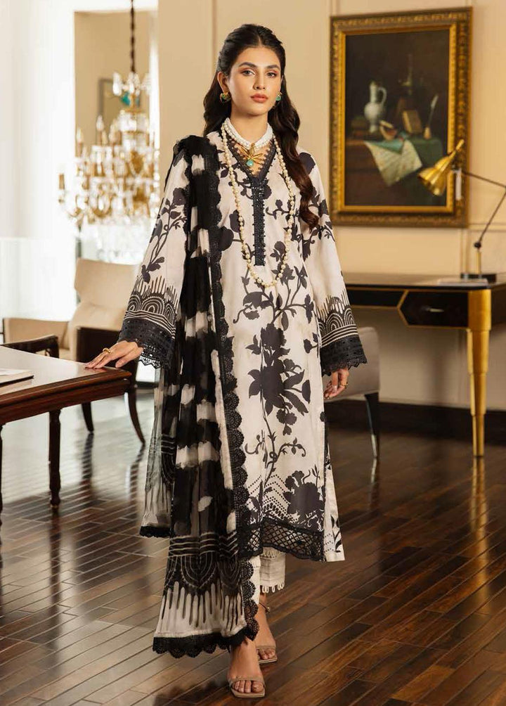 Signature Prints By Nureh Printed Lawn Suits Unstitched 3 Piece NU23L SP-49 - Summer Collection