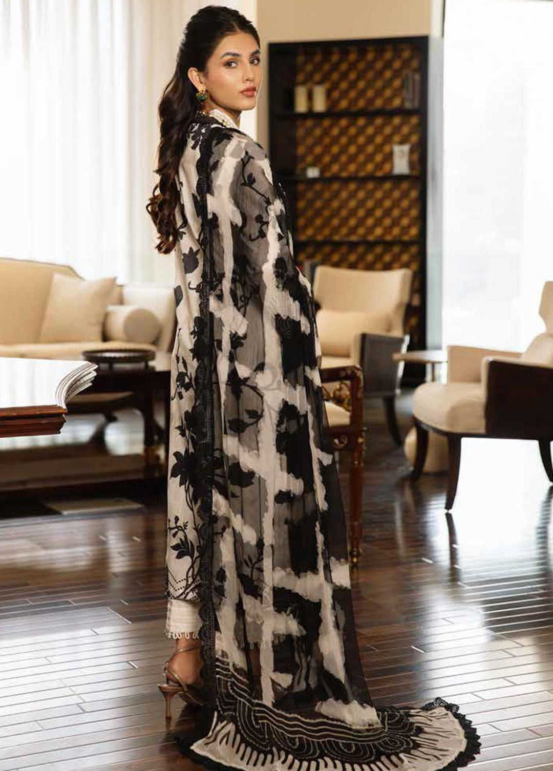 Signature Prints By Nureh Printed Lawn Suits Unstitched 3 Piece NU23L SP-49 - Summer Collection