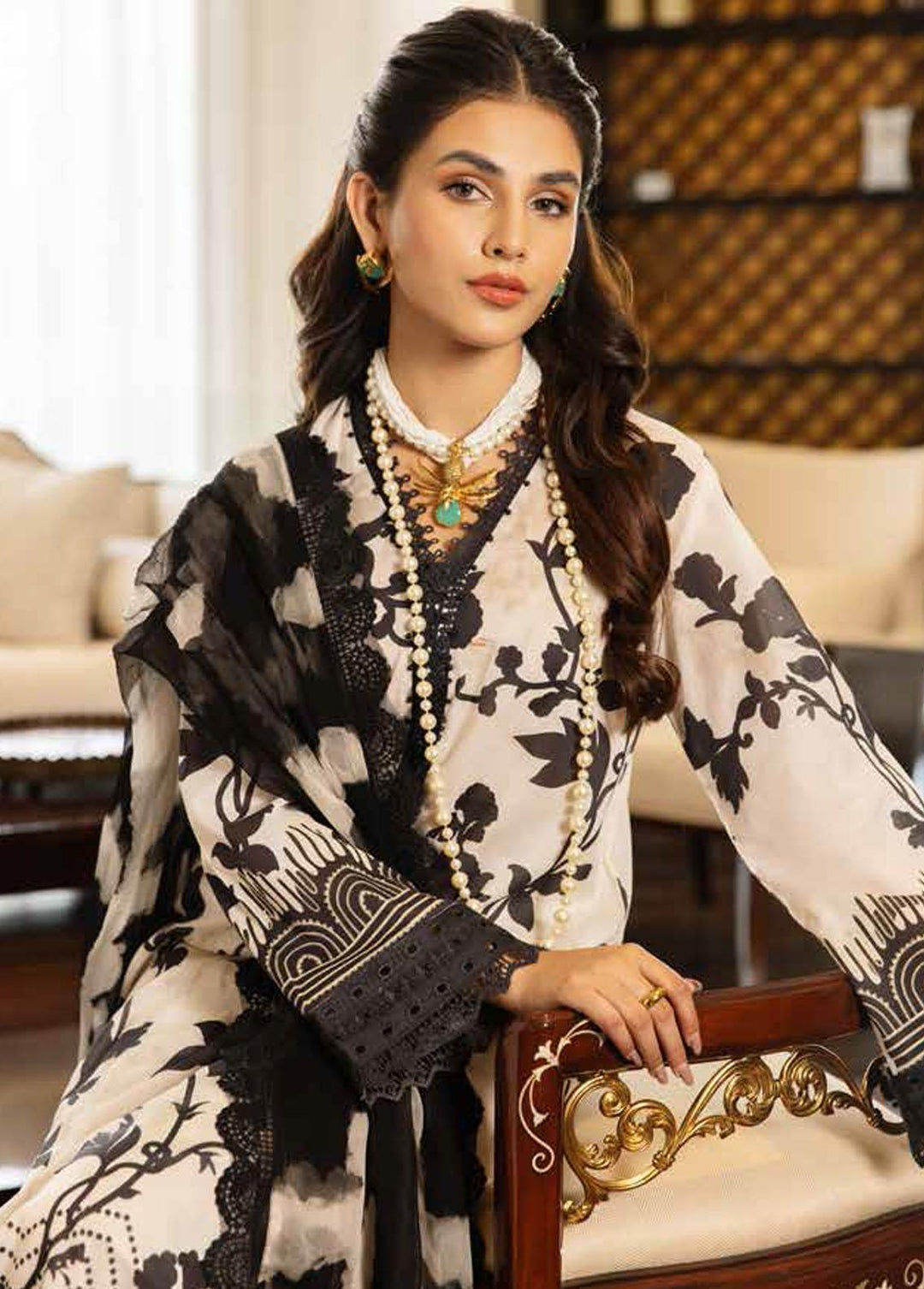 Signature Prints By Nureh Printed Lawn Suits Unstitched 3 Piece NU23L SP-49 - Summer Collection