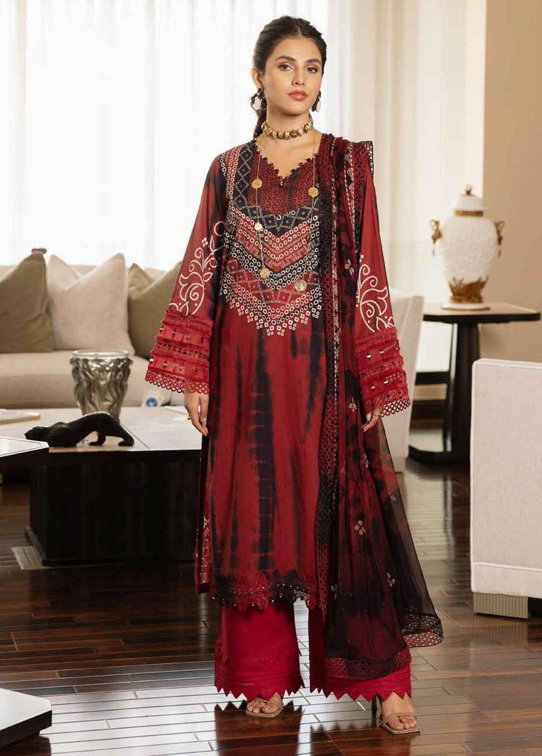 Signature Prints By Nureh Printed Lawn Suits Unstitched 3 Piece NU23L SP-50 - Summer Collection