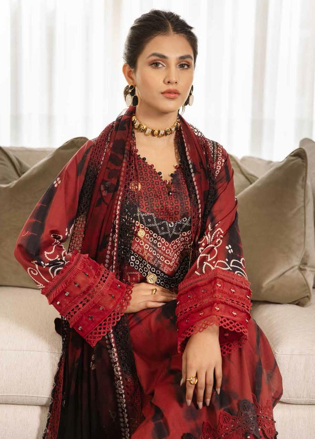 Signature Prints By Nureh Printed Lawn Suits Unstitched 3 Piece NU23L SP-50 - Summer Collection