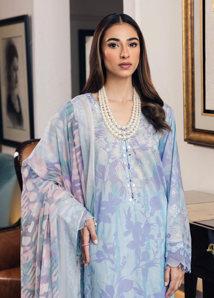 Signature Prints By Nureh Printed Lawn Suits Unstitched 3 Piece NU23SPR-V5 SP-60 - Summer Collection