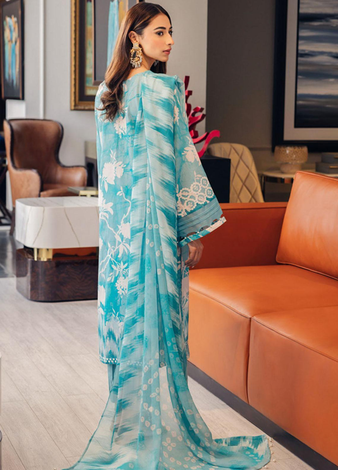 Signature Prints By Nureh Printed Lawn Suits Unstitched 3 Piece NU23SPR-V5 SP-61 - Summer Collection